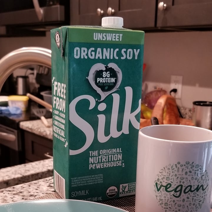 photo of Silk Organic Unsweet Soymilk  shared by @natyvegan88 on  25 Aug 2021 - review