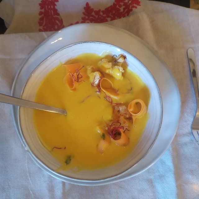 Foto do prato “Zuppa Di Patate E Zucca”