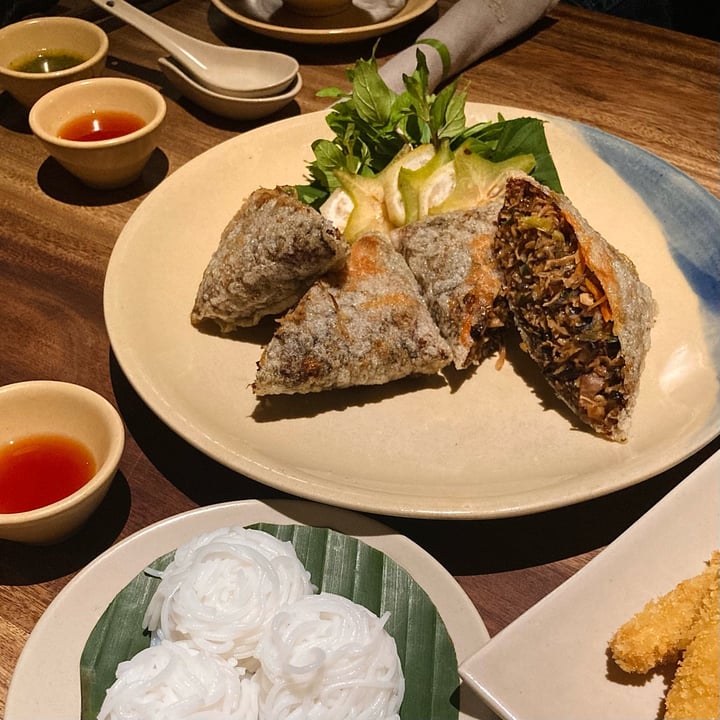 review photo of Hum Vegetarian, Garden & Restaurant Square spring roll shared by @katelouisepowell on 18 Jul 2022 - review