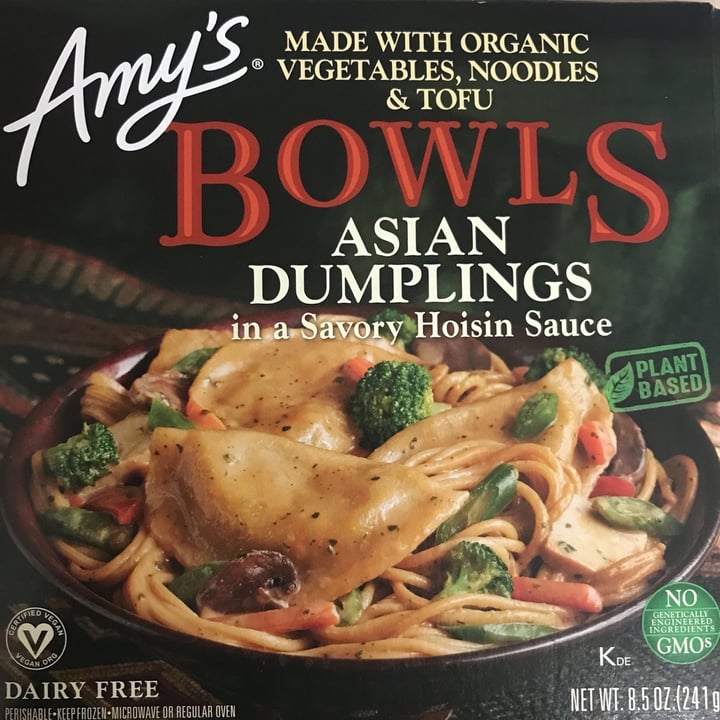 photo of Amy’s Amy’s Bowls - Asian Dumplings in Savory Hoisin Sauce shared by @mahalsoleil on  26 Jun 2020 - review
