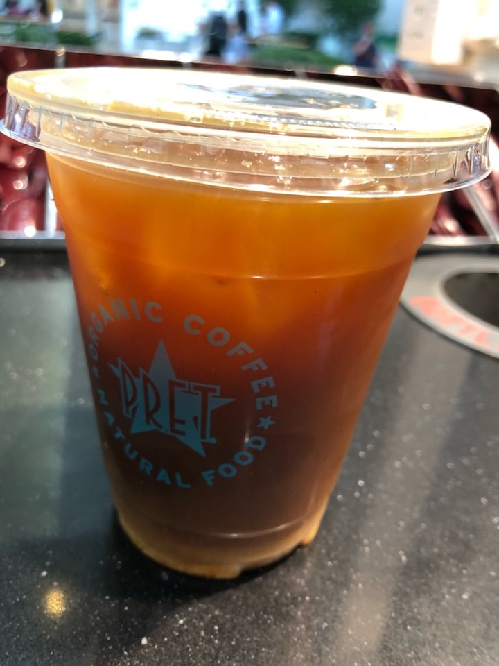 review photo of Pret A Manger (Terminal 3) Ice americano with soy milk shared by @makthemak on 23 Jun 2019 - review