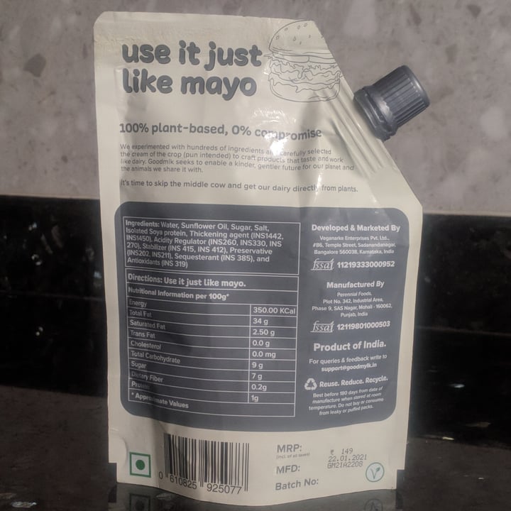 review photo of GoodMylk Vegan mayo shared by @ramansingh on 15 Apr 2021 - review