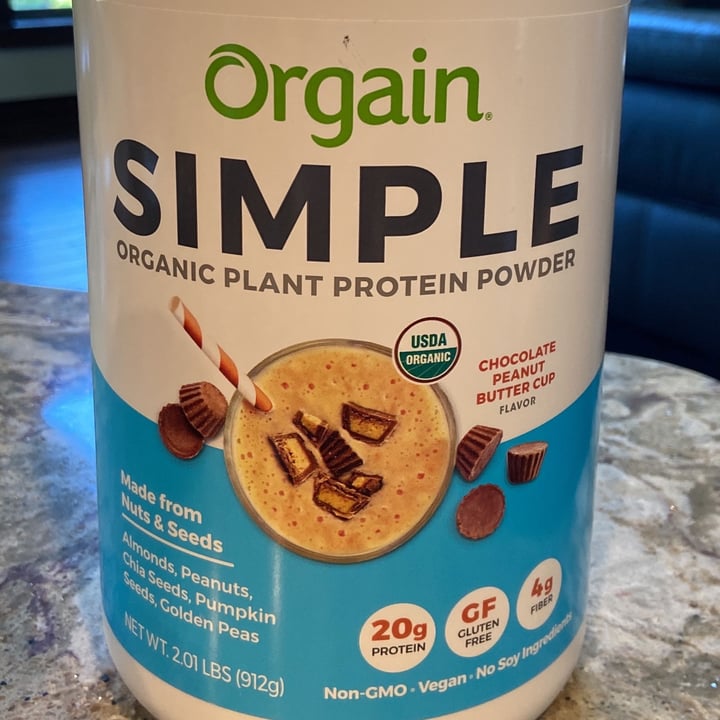 photo of Orgain Simple protein powder- Choc PB shared by @amersop on  27 May 2022 - review