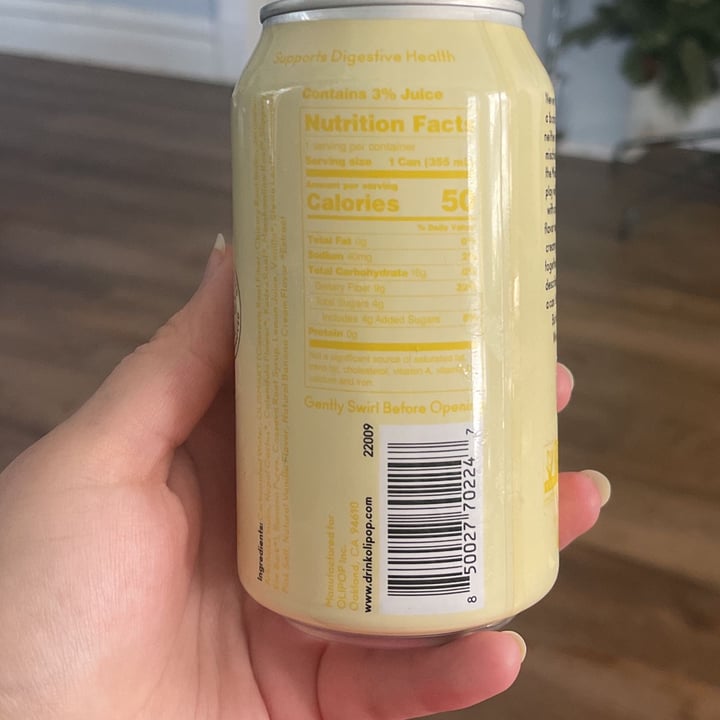 review photo of OLIPOP Banana Cream shared by @lavenderqueen16 on 30 Jun 2022 - review