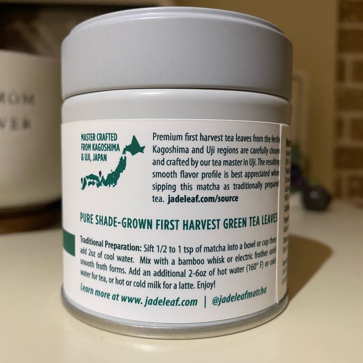 photo of Jade Leaf Teahouse Edition- Organic Ceremonial Grade Matcha shared by @yarilovezzucchini on  11 Oct 2022 - review