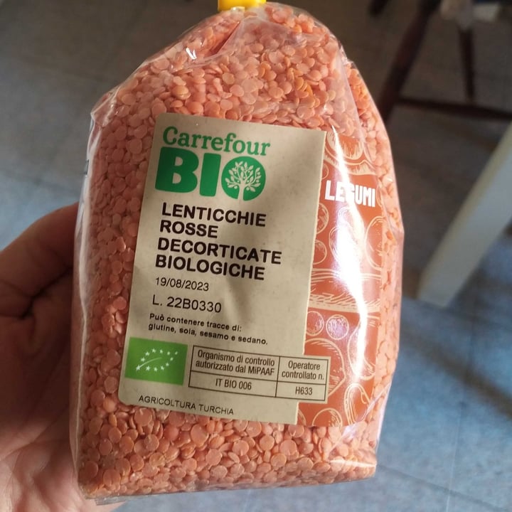 photo of Carrefour Bio Lenticchie Rosse Decorticate shared by @nicoledis on  20 Mar 2022 - review