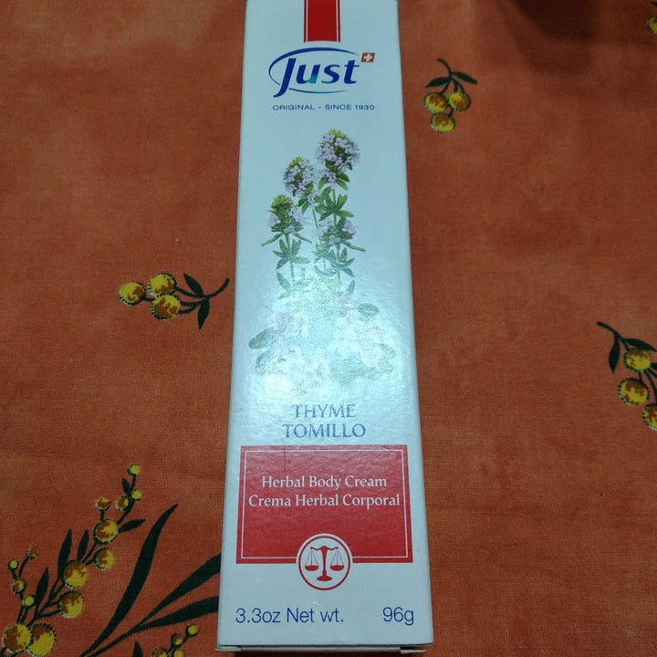 photo of Just Crema corporal de tomillo shared by @nadya84 on  18 May 2021 - review