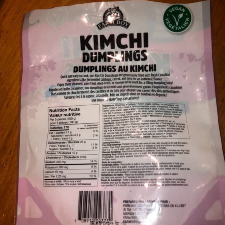 photo of Farm Boy Kimchi Dumplings shared by @freckles2019 on  16 Dec 2022 - review