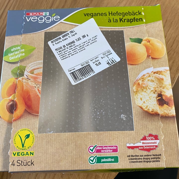 photo of Spar Veggie Veganes Hefegebäck ( Krapfen) shared by @joyveg on  19 Jan 2022 - review