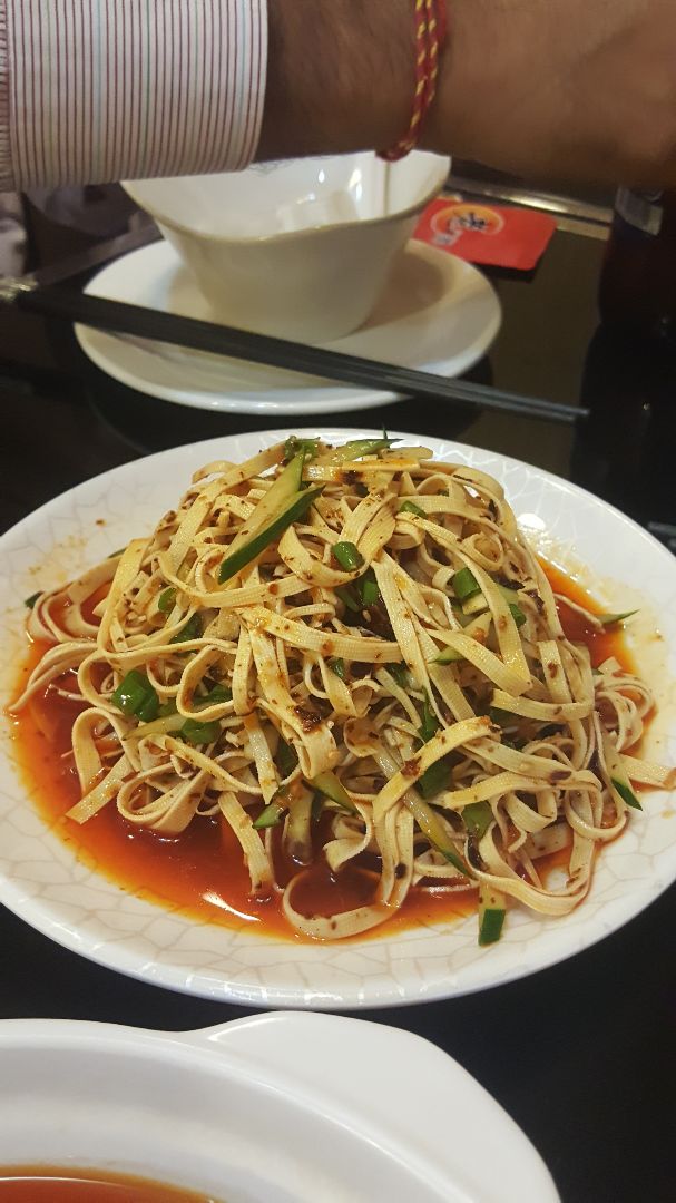 photo of Old Chengdu Sichuan Cuisine Spicy Bai-Ye Tofu with Cucumber Strips shared by @bigfatnyancat on  04 Jan 2019 - review