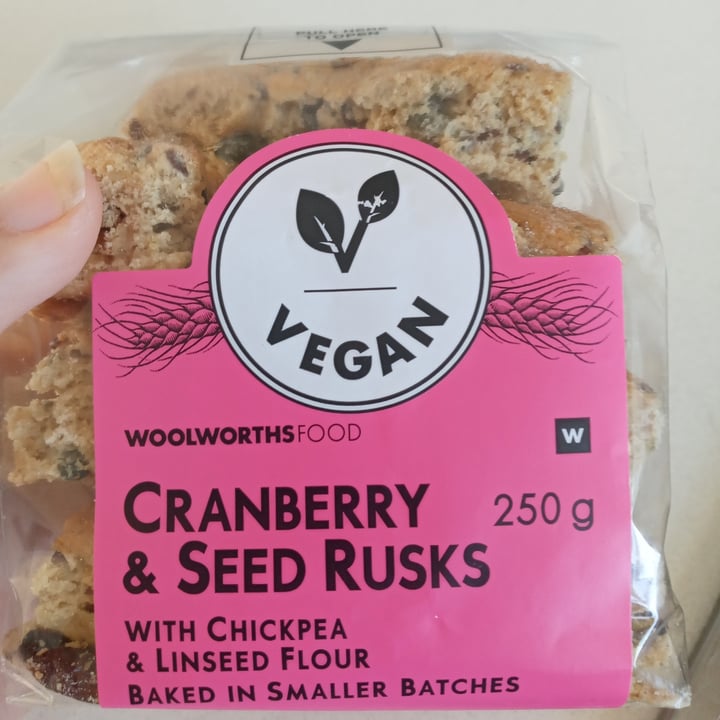 photo of Woolworths Food Cranberry & Seed Rusks shared by @fruitfulfig on  07 Dec 2020 - review