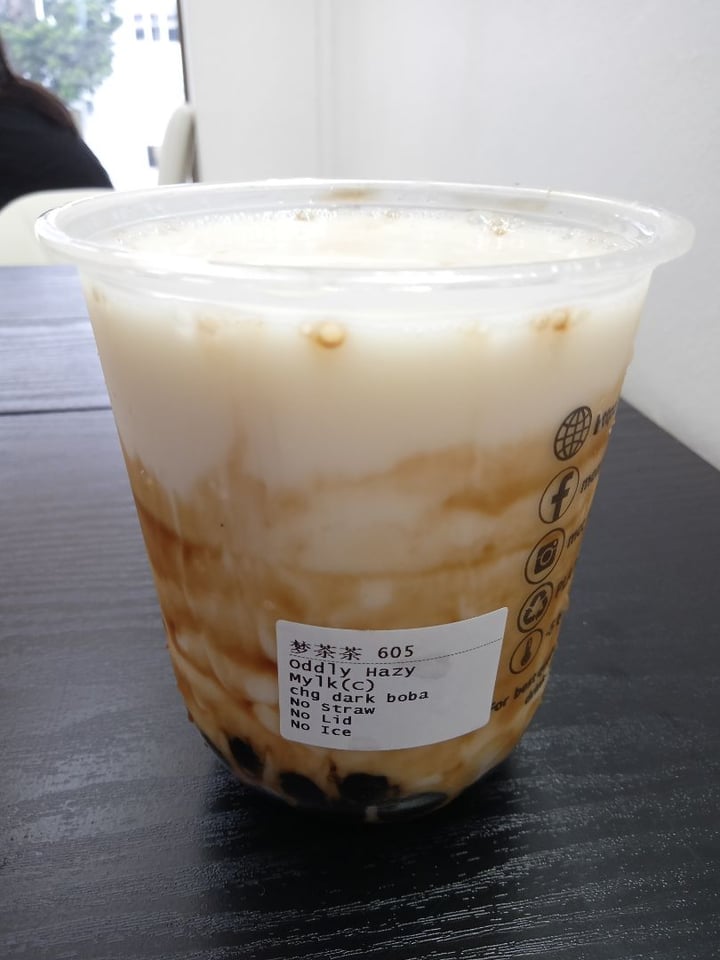 photo of Mong Cha Cha Cafe 梦茶茶 Oddly Hazy Mylk shared by @veganspicegirl on  29 Feb 2020 - review