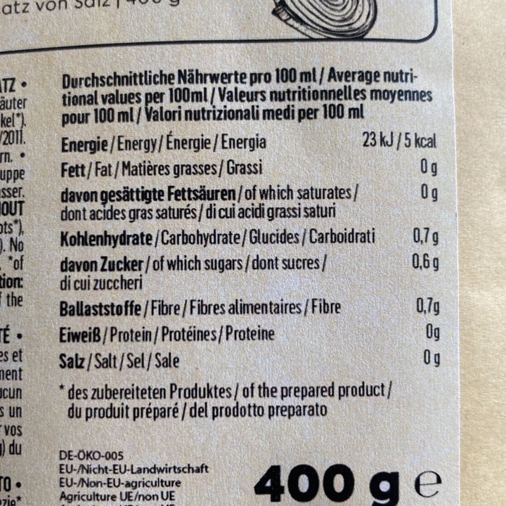 review photo of Koro Bio Gemüsebrühe ohne zusatz von salz shared by @apprendistaveg on 16 Apr 2022 - review