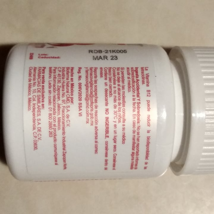 review photo of Farmacias de similares (Various Brands) Vitamina b12/ B12 simi shared by @karlos2021 on 27 Sep 2021 - review