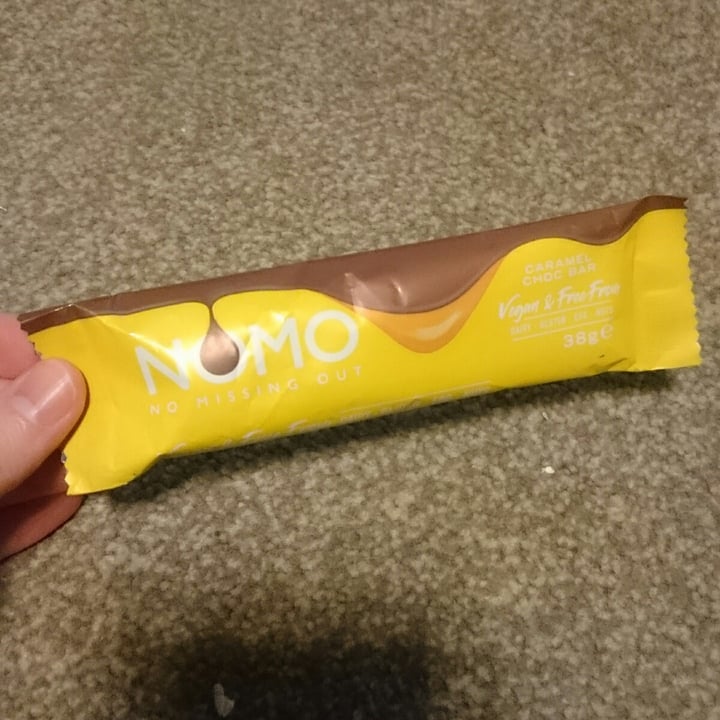 photo of NOMO Caramel Chocolate Bar shared by @veganshoulderpads on  24 Jan 2021 - review