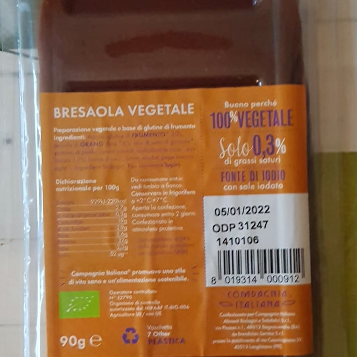 photo of Compagnia Italiana Bresaola vegetale shared by @iaialuna on  28 Nov 2021 - review