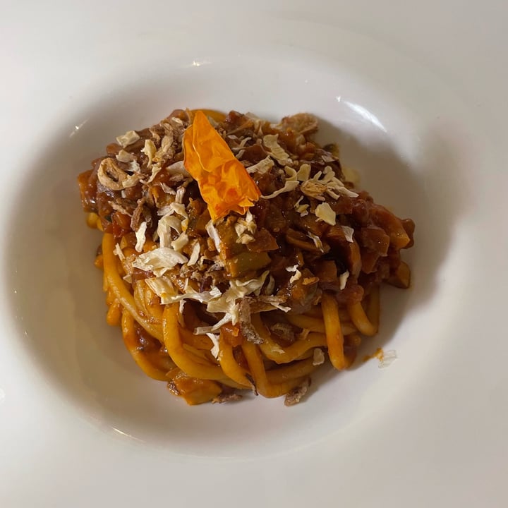 photo of Capra e Cavoli vegetariano, vegano e pesce Pici con ragù vegano shared by @ilarietta on  16 Sep 2022 - review