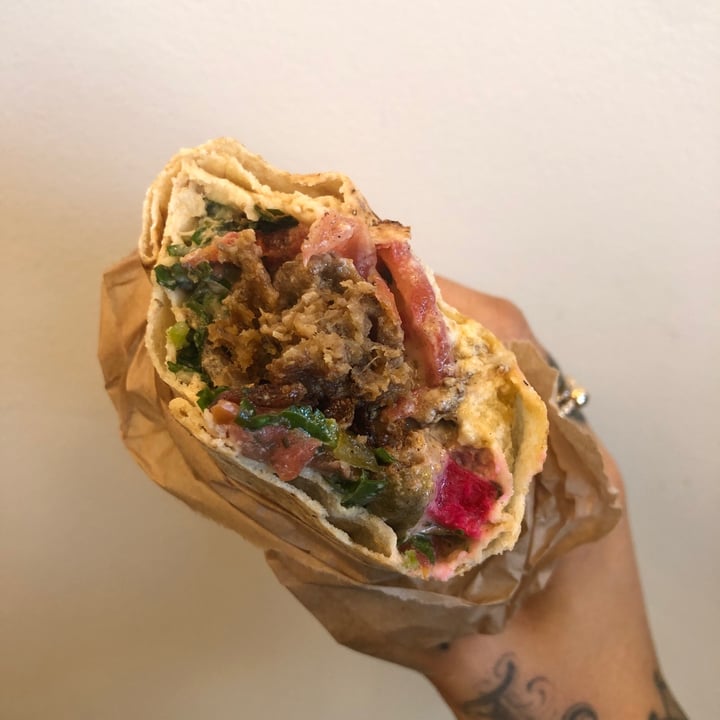 photo of Vegan Lebanese Street Food Lamb shawarma wrap shared by @callyjoart on  12 Dec 2020 - review