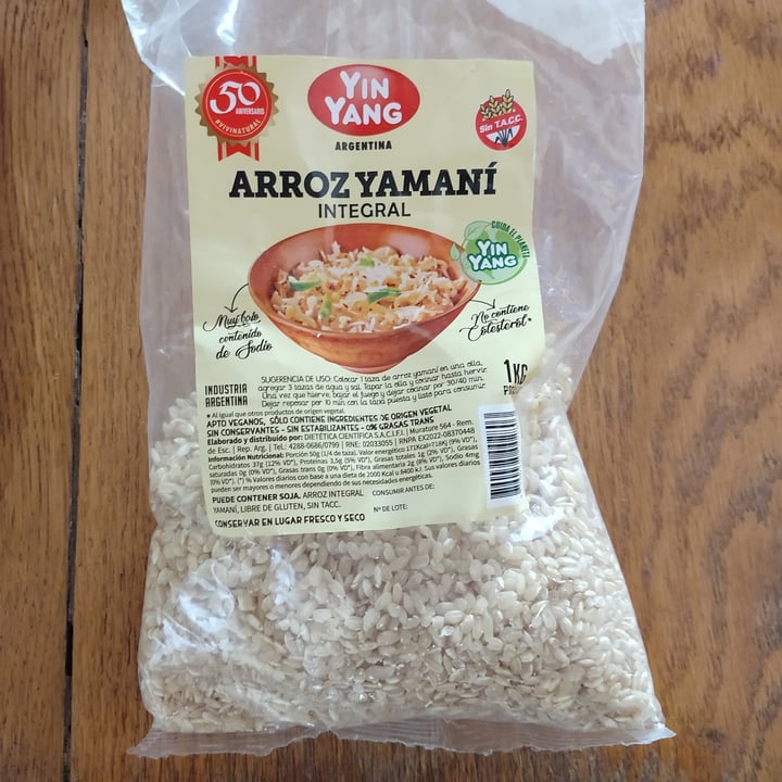 photo of Yin Yang Arroz Yamaní Integral Orgánico shared by @lelemore on  12 Nov 2022 - review