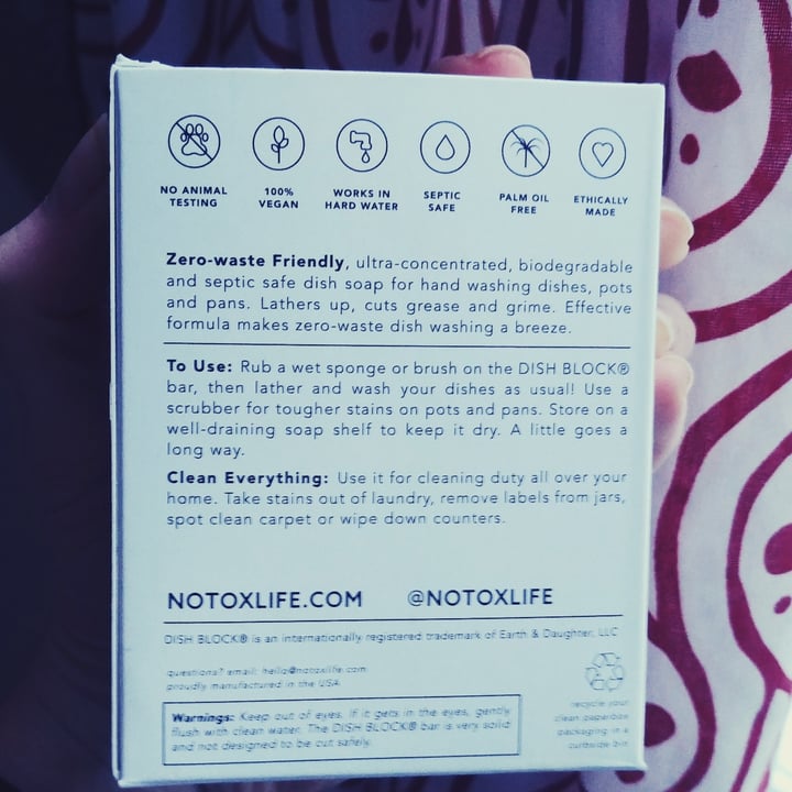 photo of No Tox Life Vegan Dish Block shared by @trashbat on  16 Apr 2021 - review