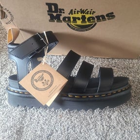 Dr. Martens Vegan Blaire Sandals Black Reviews | abillion