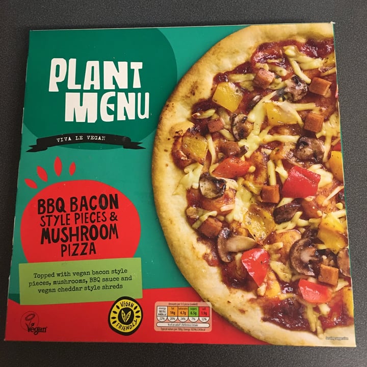 photo of Plant Menu BBQ bacon and mushroom pizza shared by @dandan4 on  04 Oct 2020 - review