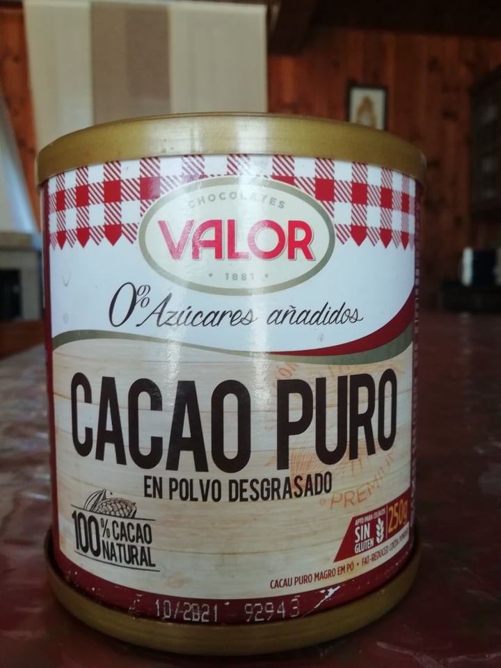 photo of Valor Cacao puro shared by @patricial on  03 Apr 2020 - review