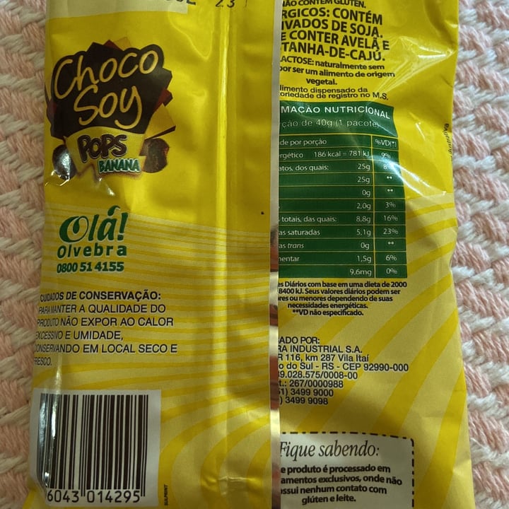 photo of Olvebra Choco Soy Pops Banana shared by @luciaalves on  02 Nov 2022 - review