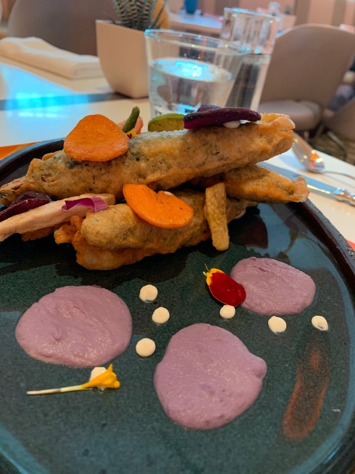 review photo of The Line Battered Banana Blossom and Chips shared by @fandbandt on 20 Nov 2019 - review