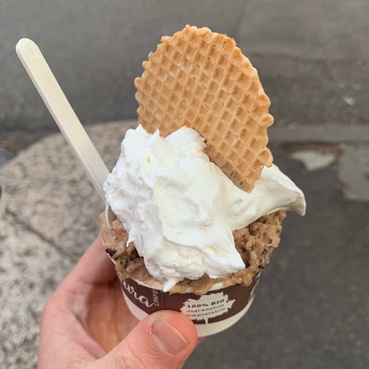 photo of Gelateria Terra & Cuore - Porta Palio Gelato Vegano Al Rum, Datteri E Cioccolato Fondente Con Panna Montata Di Soia shared by @zannicola on  23 Mar 2022 - review