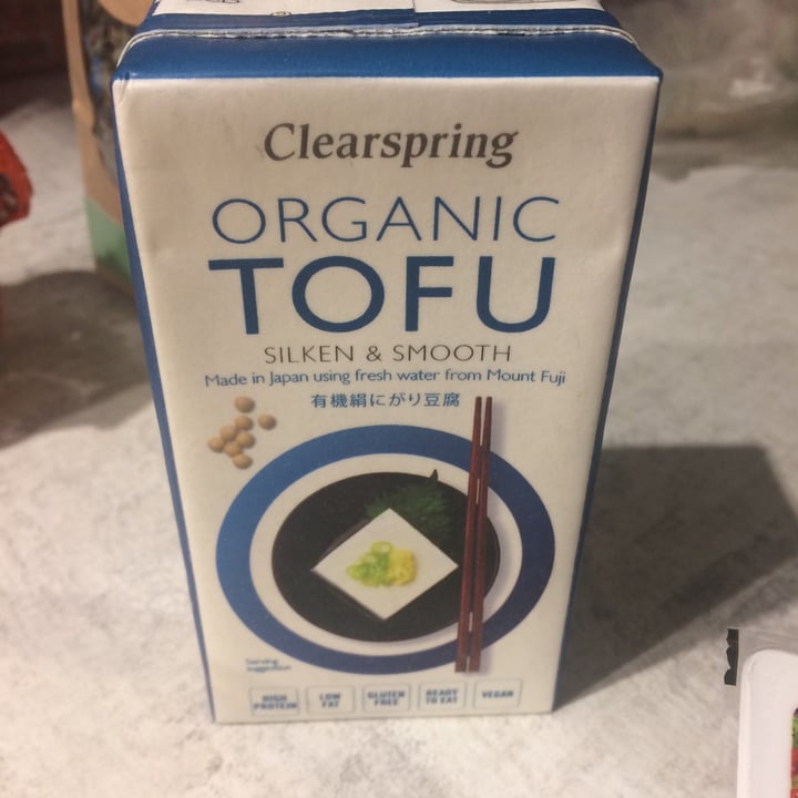 photo of Clearspring Organic Tofu Silken & Smooth shared by @veganshoulderpads on  08 Nov 2020 - review