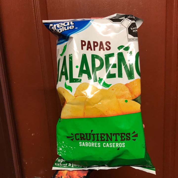 photo of Great Value  Papas jalapeño shared by @vegannorteno on  12 Feb 2021 - review