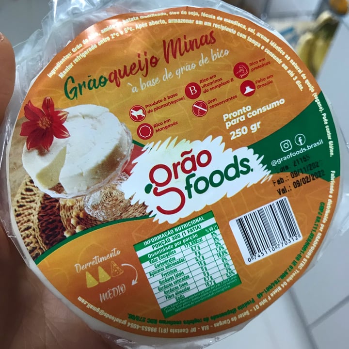 photo of Grão foods Queijo de grão de bico tipo minas shared by @nandab on  29 Nov 2021 - review