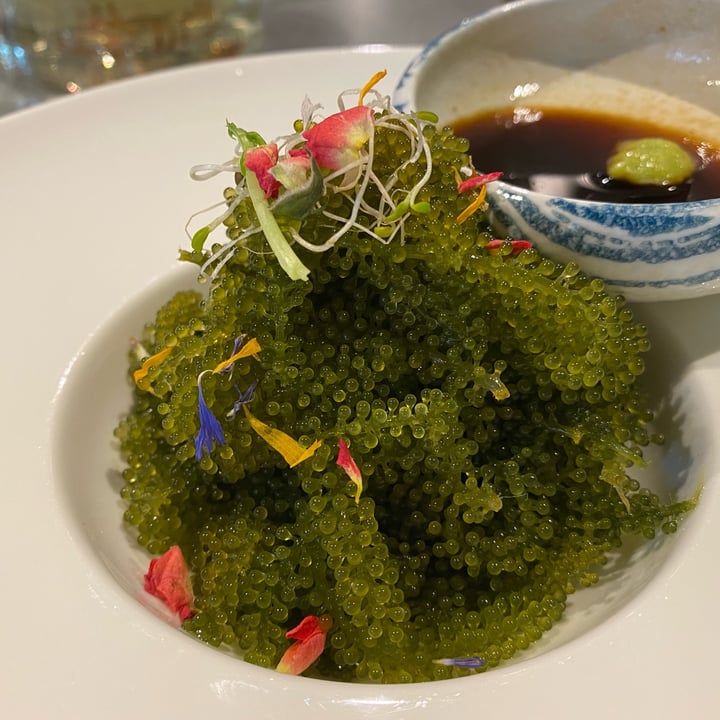 review photo of EMERALD Vegetarian Sea Grape with Yuzu Wasabi Soy Sauce shared by @doufumafia on 02 Oct 2021 - review