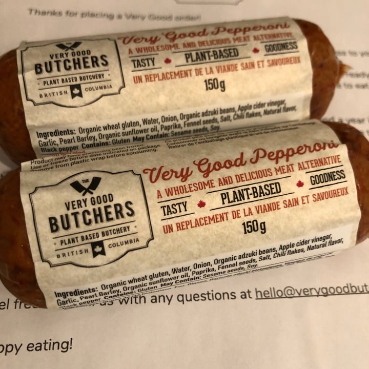 photo of The Very Good Butchers Pepperoni shared by @evolotus on  11 Nov 2020 - review