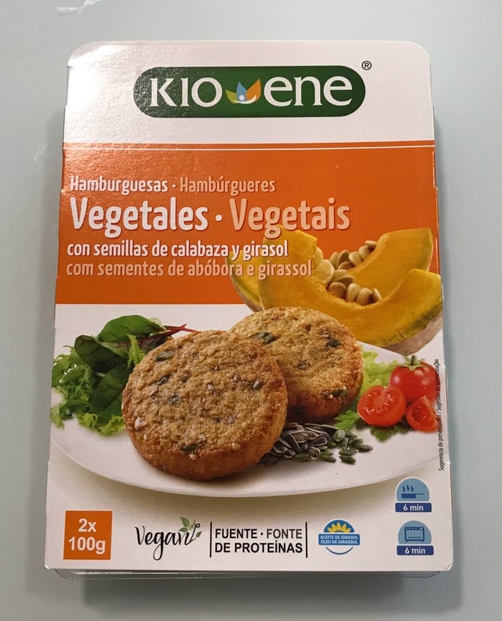 photo of Kioene Hamburguesa Vegetal con Semillas de Calabaza y Girasol shared by @jimgzamoravegan on  25 Jan 2020 - review