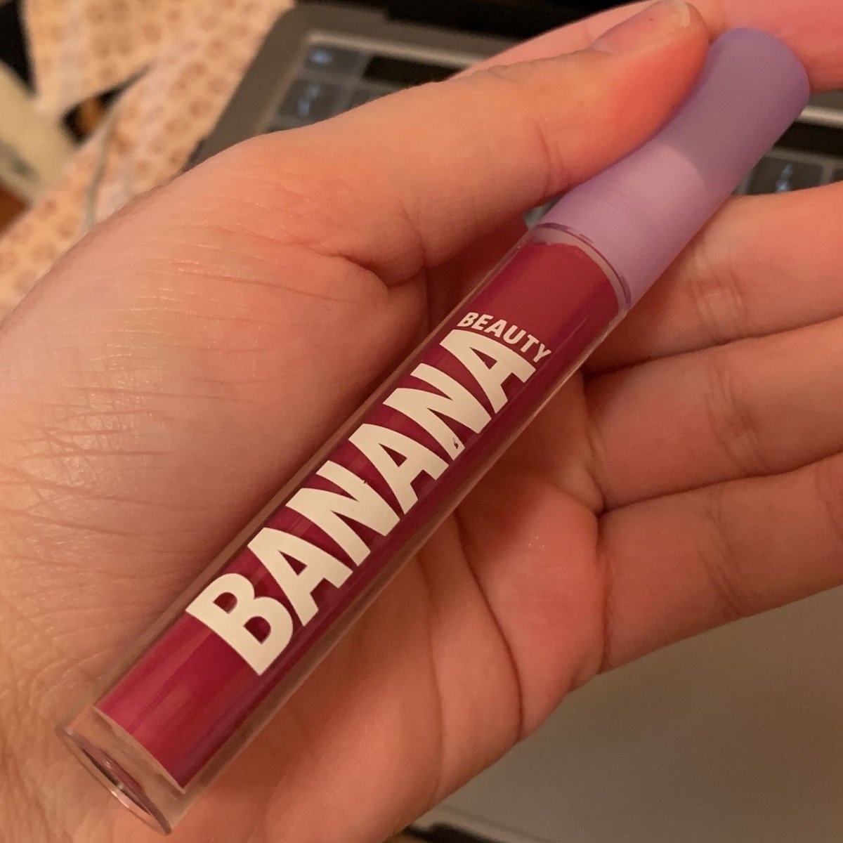 Banana beauty Liquid lipstick berry bomb Review