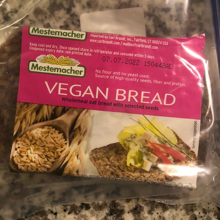 photo of Mestemacher Wholemeal Oat Bread with selected seeds shared by @drjennpt on  13 Oct 2021 - review