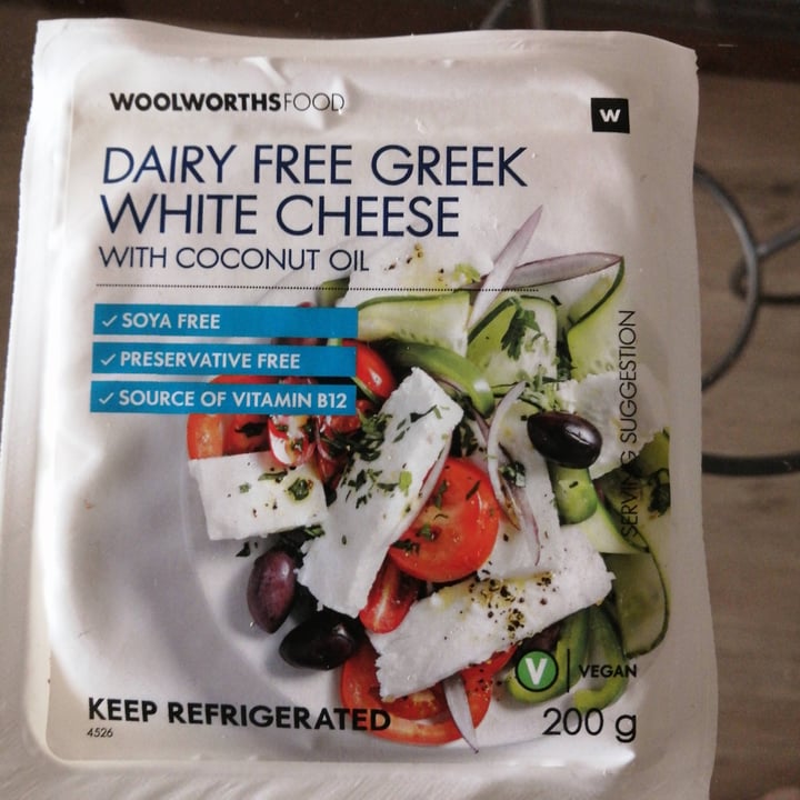 photo of Woolworths Dairy Free Greek White Cheese shared by @plantbasedsunday on  13 Jan 2021 - review