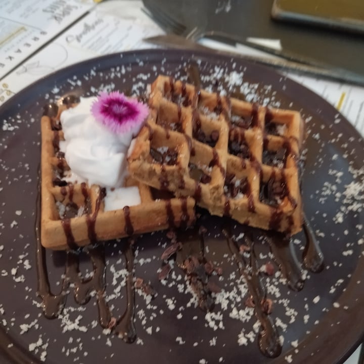 photo of Lexi's Healthy Eatery Choc Chip Protein Waffles shared by @jesscaga on  16 Apr 2021 - review