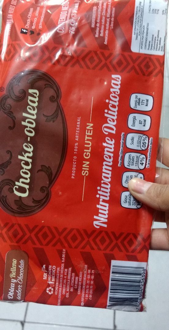 review photo of Goldmex Chocke-Oblea - Oblea de Amaranto con Relleno Sabor Chocolate shared by @abichuela on 23 Dec 2019 - review