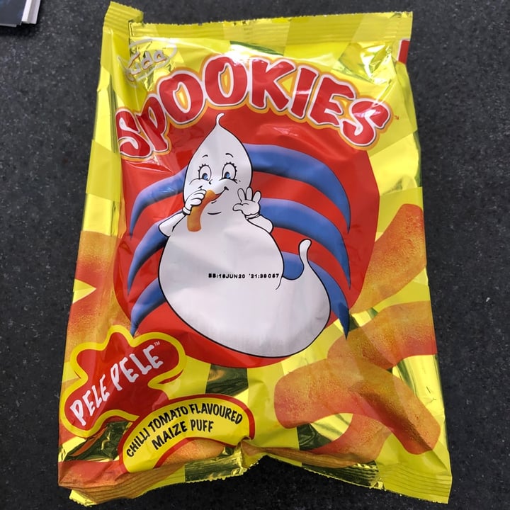 photo of Spookies Chilli Tomato Flavoured Maize Puff shared by @southernveganupnorth on  28 Dec 2019 - review