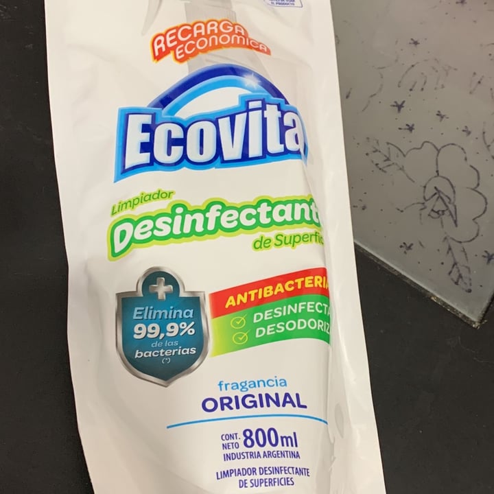 photo of Ecovita Limpiador Desinfectante De Superficies shared by @fabivegan on  25 Feb 2022 - review