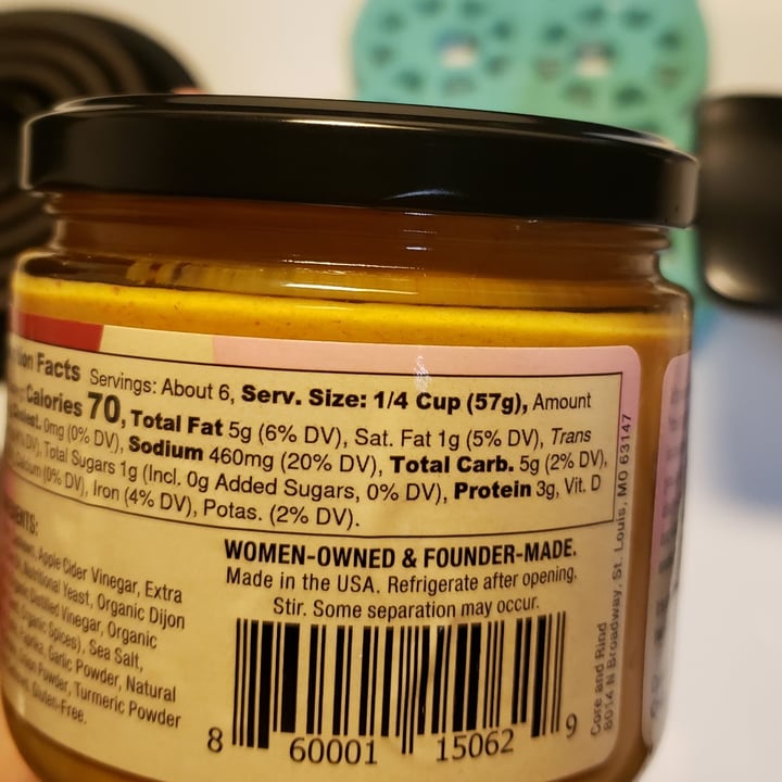 photo of Core & Rind Cashew Cheesy Sauce - Rich & Smoky shared by @samwisesamgee on  10 Dec 2021 - review