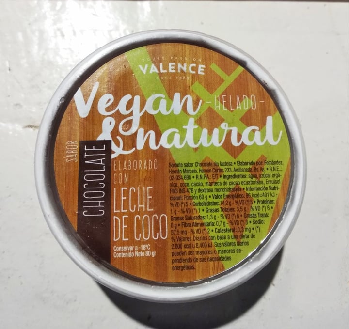 photo of Valence Adrogué Chocolate vegano shared by @brenduliiii on  19 Sep 2019 - review