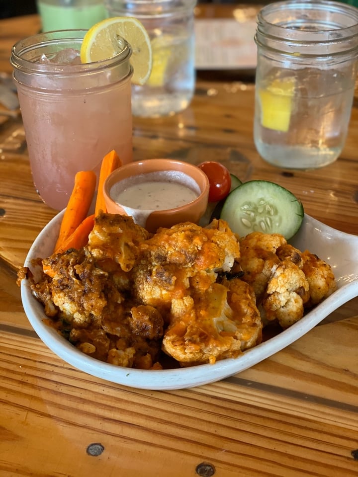 review photo of Pomegranate Cafe Buffalo Cauliflower shared by @veganvato on 03 Dec 2019 - review