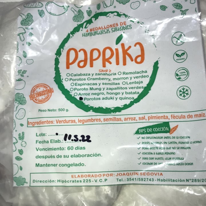review photo of Páprika Hamburguesas De porotos Aduki Y Quinoa shared by @janetkaren on 03 Aug 2022 - review