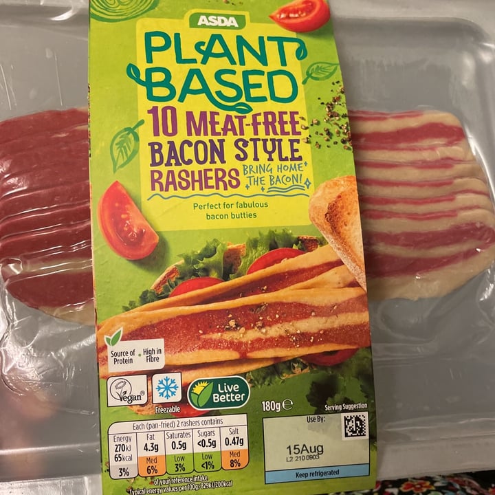 photo of ASDA Meat-free Bacon Style Rashes shared by @hb68 on  14 Aug 2021 - review