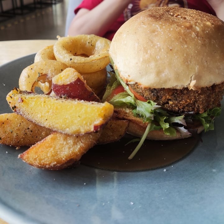 review photo of Real Food Lentil Quinoa Croquette Burger shared by @phgoh on 27 Mar 2022 - review