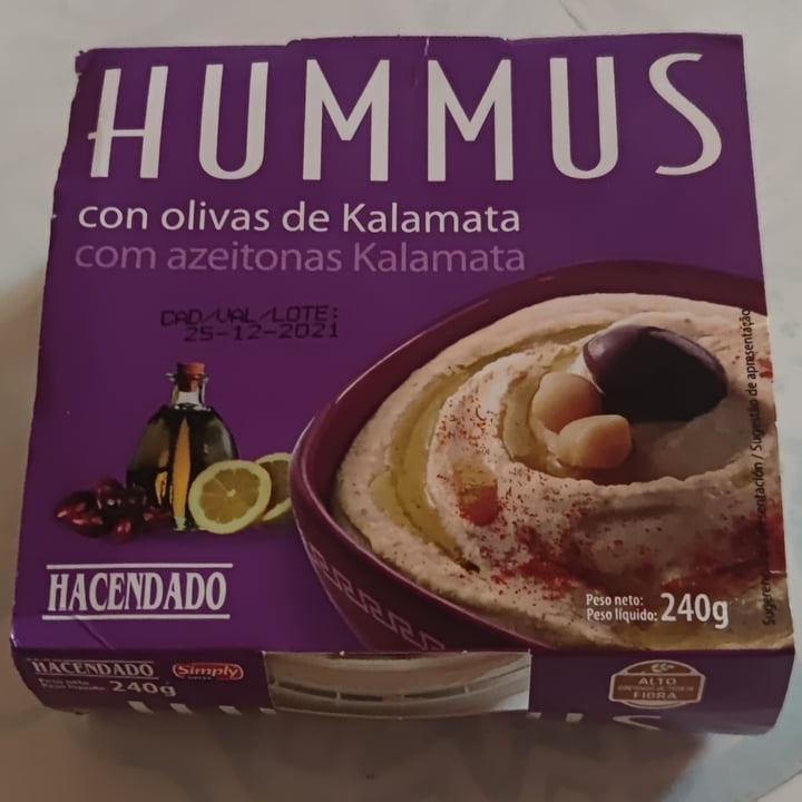 review photo of Hacendado Hummus con Olivas de Kalamata shared by @proteomica on 06 Dec 2021 - review